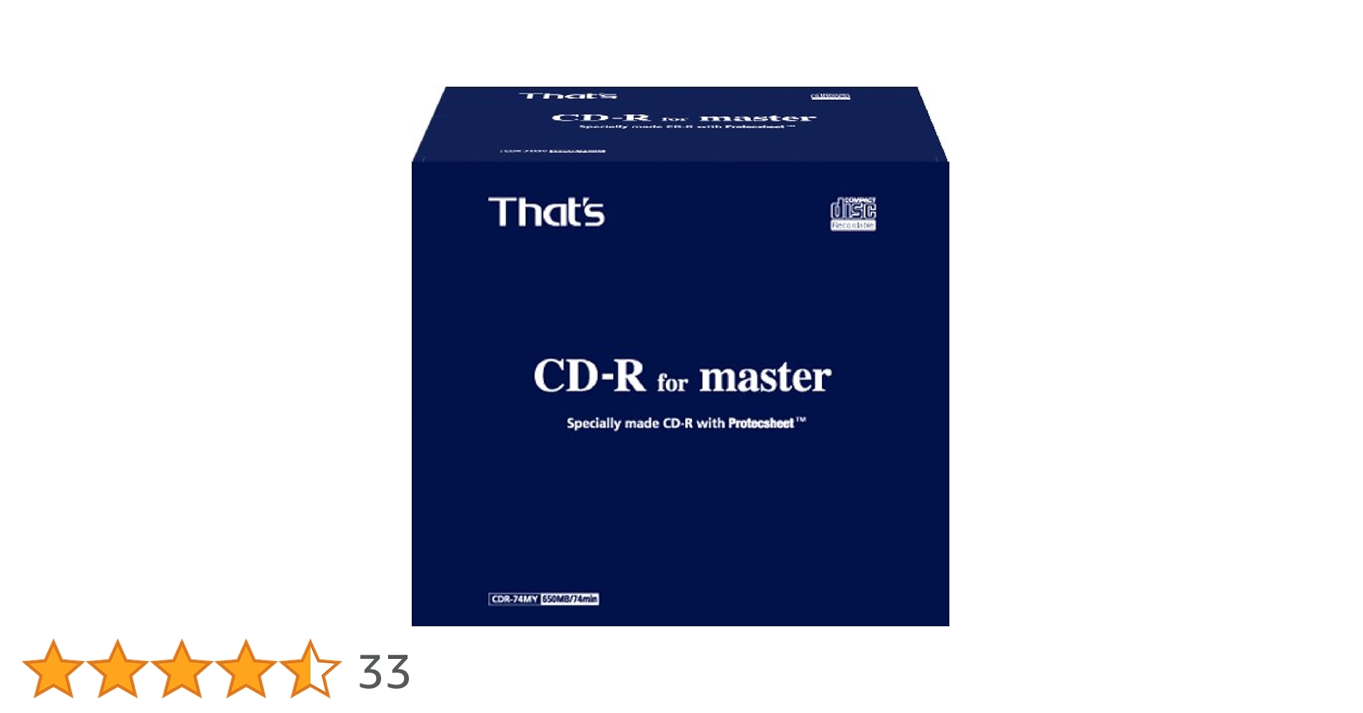 Amazon.co.jp: 太陽誘電製 That's CD-Rデータ用 16倍速マスター